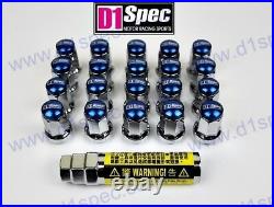 D1 SPEC LOCKING WHEEL NUTS SV/BLUE P1.5 Mazda Lexus Toyota Honda Mitsubishi Ford