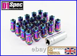 D1 Spec Steel Locking Racing Wheel Nuts Neo 1.25 200sx 350z Skyline Impreza