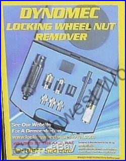 DYNOMEC Locking Wheel Nut Remover Set Kit Used by the AA and RAC. LATEST KIT Uk