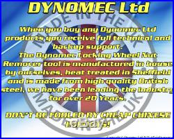 DYNOMEC PROFESSIONAL Locking Wheel Nut Removal KIT Tool Set INC 5 FREE BLADE C