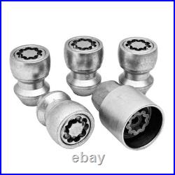 EVO MK5 M12x1.50mm Chrome Anti Theft Locking Wheel Nuts Corolla Hybrid