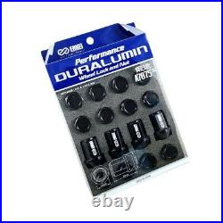 Enkei Duralumin Wheel Nut and Lock Set Black M12x1.25 x 16