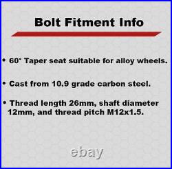 For BMW 5 Series E Series Locking Wheel Nuts M12x1.5 Bolts For Alloy Wheels