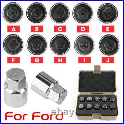 For FORD Locking Wheel Nut Key Lugnut Match Security Master Lock Bolt Screw Set