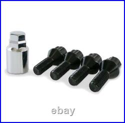 For Vauxhall Models Black Wheel Bolts Set of 12 Studs with 4 Locking Nuts
