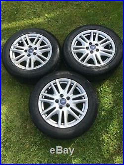 Ford 16 Alloy Wheels 215/55/16 2 New Tyres 5 Nut Lock! In Great Condition
