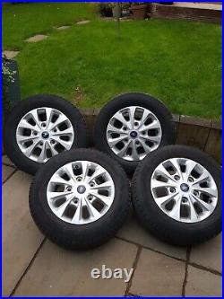 Ford Custom Alloy Wheels Tyres and Locking Nuts Good Tread