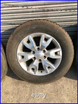 Ford Ranger Wildtrak 18 Alloy Wheels With Tyres And Wheel Nuts Inc Locking