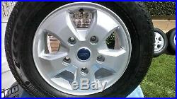 Ford Transit Custom 16'' Set Of Alloy Wheels and Tyres and Full Set Locking Nuts