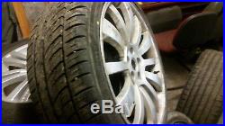 Four Range Rover Wheels And Tyres And Locking Wheel Nuts
