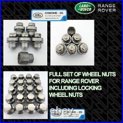 Full Set Of Genuine Range Rover Land Rover Nuts & Locking Wheel Nuts