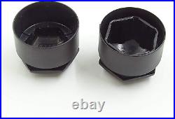 GENUINE AUDI A3 A4 A5 A6 A8 WHEEL NUT BOLT COVERS LOCKING CAPS ROUND BLACK x5