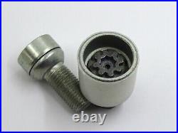 GENUINE AUDI WHEEL LOCKING NUT BOLT KEY HEX 17mm CODE LETTER J + LOCKING BOLT