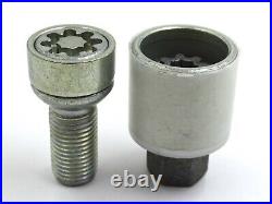 GENUINE AUDI WHEEL LOCKING NUT BOLT KEY HEX 17mm CODE LETTER J + LOCKING BOLT