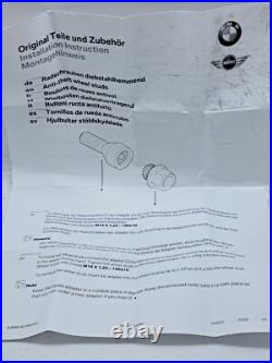 GENUINE BMW LOCKING WHEEL NUT BOLT KEY SET 1 2 3 4 5 6 7 X3 X4 X5 X6 M14 x 1,25