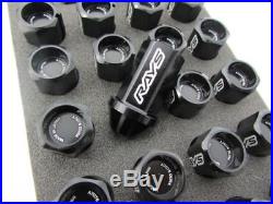GENUINE Dura RAYS wheel Lock & Nut Set 42mm For 5H Black M12x1.5