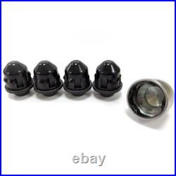 GENUINE JAGUAR BLACK Wheel Nuts & Locks M12X1.50 FLAT SEATED X 16 XJ