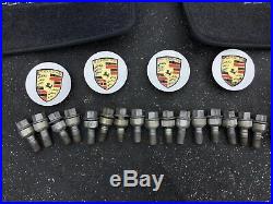 Genuine 987 Porsche Cayman 2007 Wheel Nuts Locking Centre Caps Matts Sill Ends