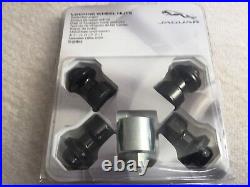 Genuine Jaguar Xe Xf F-type Xj Locking Wheel Nut Set Black New Lock Nuts C2d4293