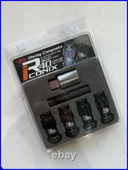 Genuine KYO-EI R40 iConix Locking Wheel Nuts M12x1.25 Black JDM Japan NEW