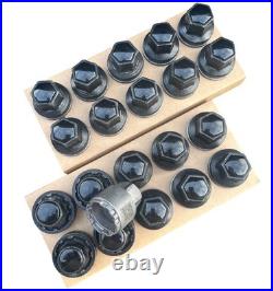 Genuine Land Rover Defender 2020 On L663 Black Wheel Nuts And Lock Set Set