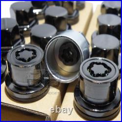 Genuine Land Rover Defender L663 2020 On Black Alloy Wheel Nuts Lock Lockers Set