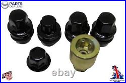 Genuine Land Rover Discovery Range Rover Sport Locking Wheel Nut Black Bolt Set