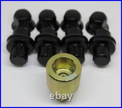 Genuine Land Rover Discovery Range Rover Sport Locking Wheel Nut Black Bolt Set