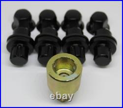Genuine Land Rover Discovery Range Rover Sport Locking Wheel Nut Black Bolt Set