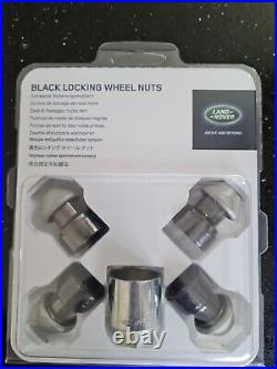 Genuine Landrover & Range Rover Locking Wheel Nut Set In Gloss Black Vplvw0072