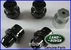 Genuine Landrover & Range Rover Locking Wheel Nut Set In Gloss Black Vplvw0072