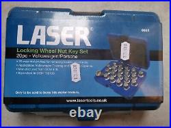 Genuine Laser Tools 6662 Locking Wheel Nut Key Set 20pc For VWithPorsche