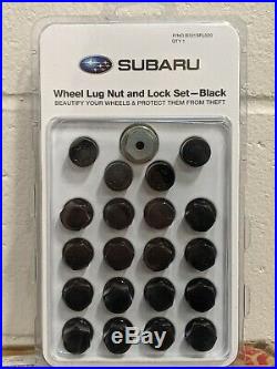 Genuine OEM 2020 Subaru Outback Wheel Lug Nut and Lock Set (Black) B321SFL020