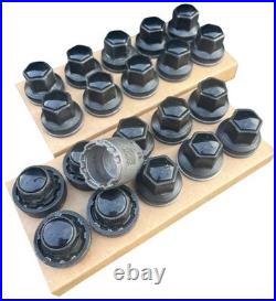 Genuine Range Rover Sport L494 Vogue L405 Black Wheel Nuts And Lock Set Set