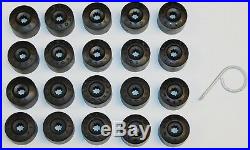 Genuine Vw Golf Passat Polo Wheel Nut Bolt Locking Covers Caps Tool Set New