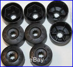 Genuine Vw Golf Passat Polo Wheel Nut Bolt Locking Covers Caps Tool Set New