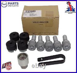 Genuine Vw Transporter T5 T5.1 Touareg Locking Wheel Nut Bolt Key Set''a'
