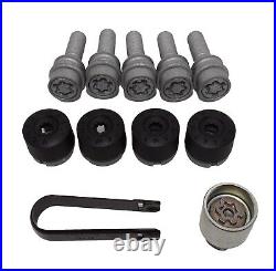 Genuine Vw Transporter T5 T5.1 Touareg Locking Wheel Nut Bolt Key Set''a'