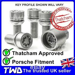 HIGH SECURITY ALLOY WHEEL LOCKING BOLTS PORSCHE BOXSTER 986 987 981 NUTS T0e