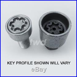 HIGH SECURITY ALLOY WHEEL LOCKING BOLTS PORSCHE BOXSTER 986 987 981 NUTS T0e
