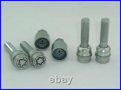 H&r Locking Wheel Nuts Wheel Lock 4 Pcs. Silver M14x1, 5x50 Bew. Spherical R14