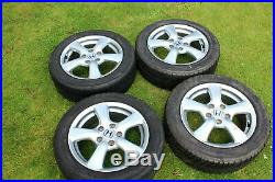 Honda Civic Set of 4 Alloy Wheels with Good Tyres locking wheel nuts 205/55/R16