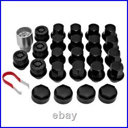 Jaguar F-Pace Wheel Nuts Black Silver Forged Package with Lock Nuts 2016 on