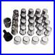 Jaguar XJ X300 Wheel Nuts Silver Forged Package with Lock Nuts 1994 to 1997