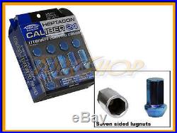 Kics Caliber 24 Ti-blue Lock Lug Nuts 12x1.25 1.25 Acorn Wheels Rims Close S