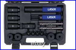 LASER 8912 Locking Wheel Nut Removal Kit Lug Driller Extraction Tool Set