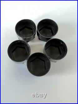LOCKING WHEEL NUT COVERS AUDI A3 A4 A5 Q3 Q5 Q7 BOLT ROUND CAPS Matte Black x5