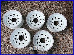 Land Rover Defender 5 X Modular Wheels White Size 16 X 7 Incl Locking Wheel Nuts