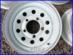 Land Rover Defender 5 X Modular Wheels White Size 16 X 7 Incl Locking Wheel Nuts