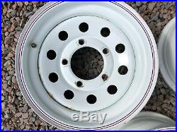 Land Rover Defender 5 X Modular Wheels White Size 16 X 7 Incl Locking Wheel Nuts